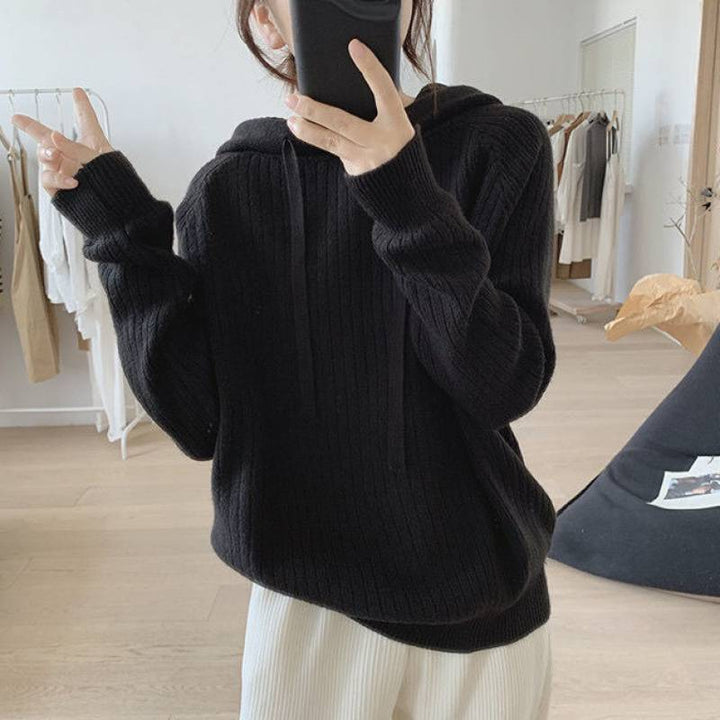 Sweat à capuche stylé pour femme avec texture côtelée et coupe décontractée Chic & Stil