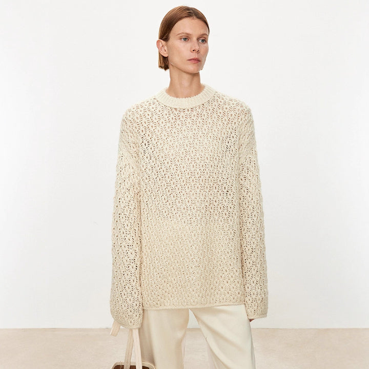 Pull en maille aérienne pour femmes avec structure ouverte Chic & Stil