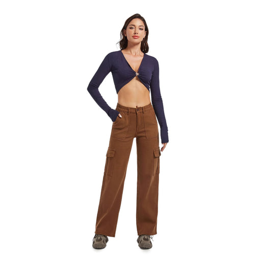 Casual style cargo pants for women with practical side pockets Amarae