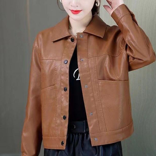 Veste en cuir chic pour femmes dans un style de motard moderne Chic & Stil