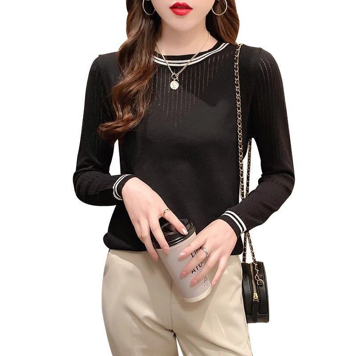 Chemise femme décontractée à manches longues avec motif rayé tendance Chic & Stil