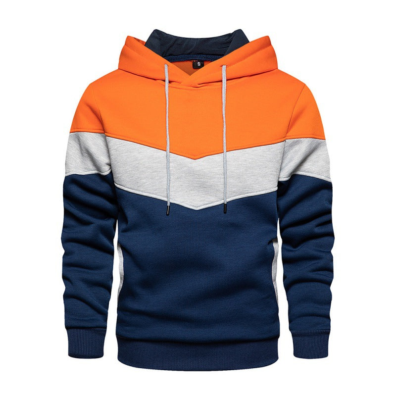 Men's hoodie with contrasting color blocks and a soft lining Lune London