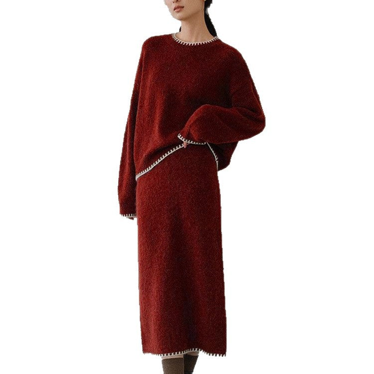Ensemble en tricot pour femmes avec une coupe décontractée et des détails décoratifs Chic & Stil
