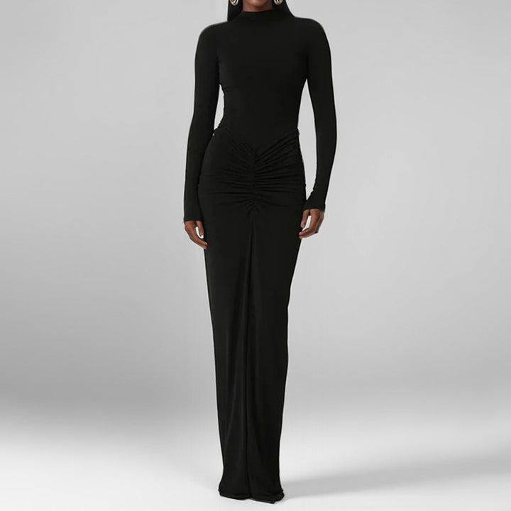 Robe Maxi Élégante pour Femmes avec Coupe Ajustée et Décolleté Profond Chic & Stil