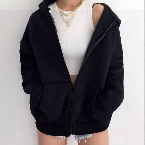 Oversized zip-up jacket for women Amarae