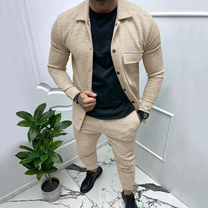 Men's casual leisure set with structured top and matching joggers Chic and style