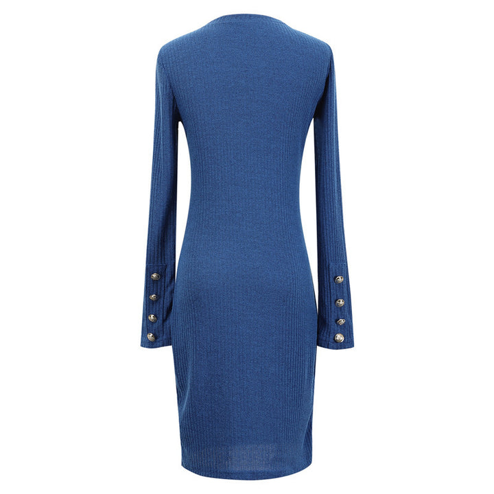 Chic wrap dress for women with button detail and waist-cut Lune London