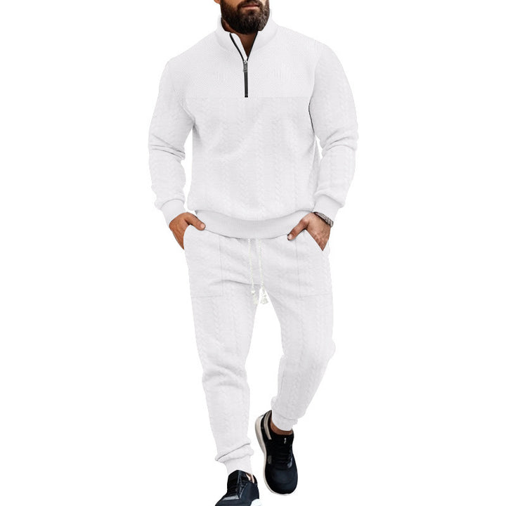 Men's sporty knit set with half zipper Lune London
