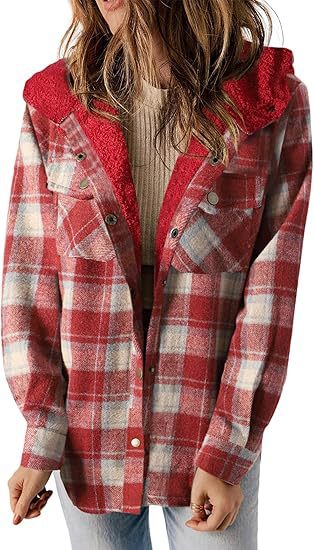 Ladies flannel jacket with fleece lining Lune London