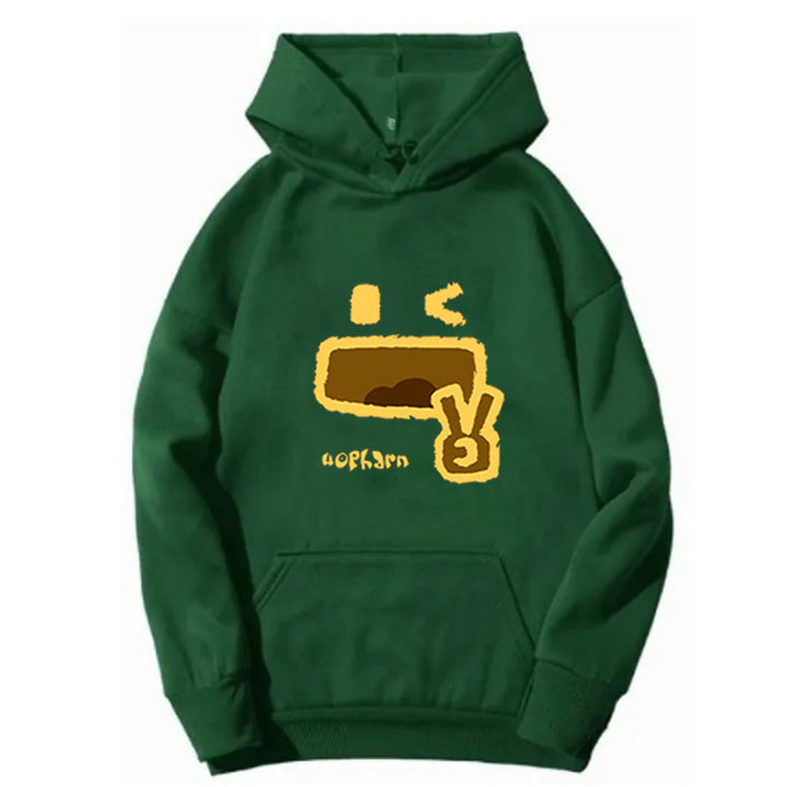 Women’s Hooded Sweatshirt with Creative Emoji Design Chic & Style
