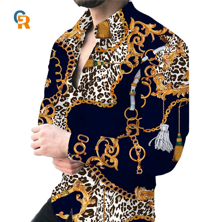 Shirt for men with a striking animal pattern Amarae
