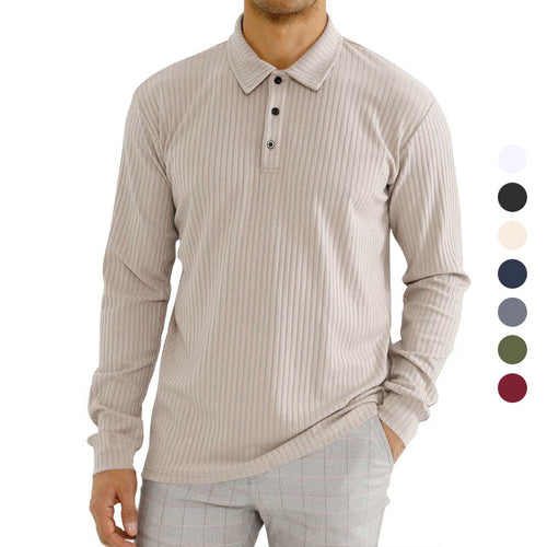 Men's Long Sleeve Polo with Structured Design Amarae