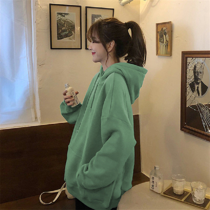 Women's cozy oversized hoodie with high collar and practical kangaroo pockets Lune London