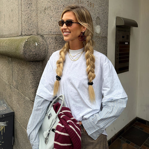 Modular T-shirt for women with unique sleeve details Amarae