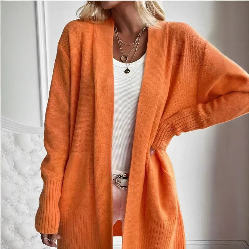 Ladies casual open-cut cardigan with side pockets Lune London