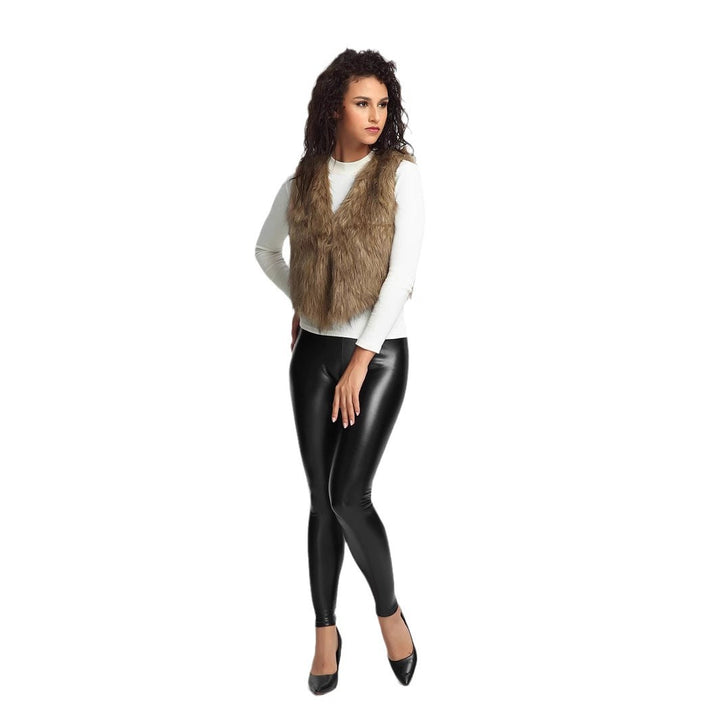 Ladies Soft Faux Fur Jacket with Asymmetric Cut Lune London