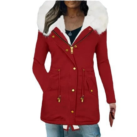 Ladies padded winter coat with removable hood Amarae