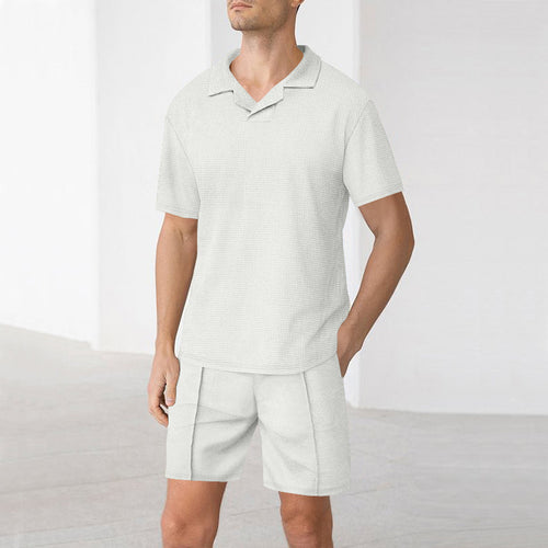Men's lightweight short-sleeve set with structured design Amarae