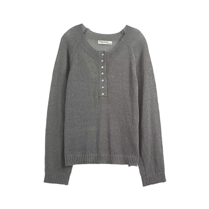 Casual sweater for women with button details Lune London