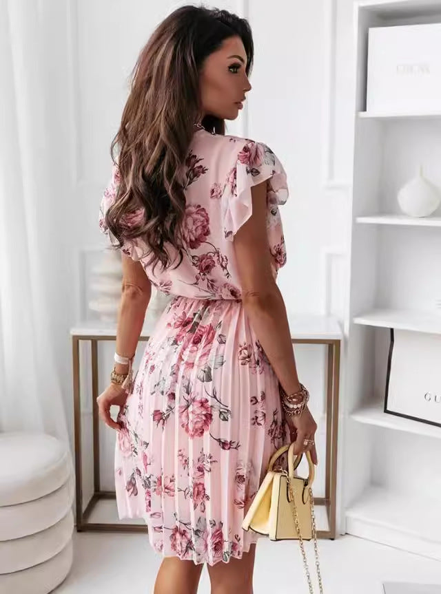 Flower dress for women with ruffled sleeves Lune London