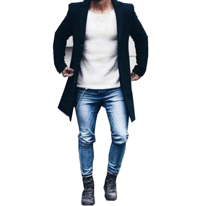 Elegant and casual long coat for men in high-quality material Lune London