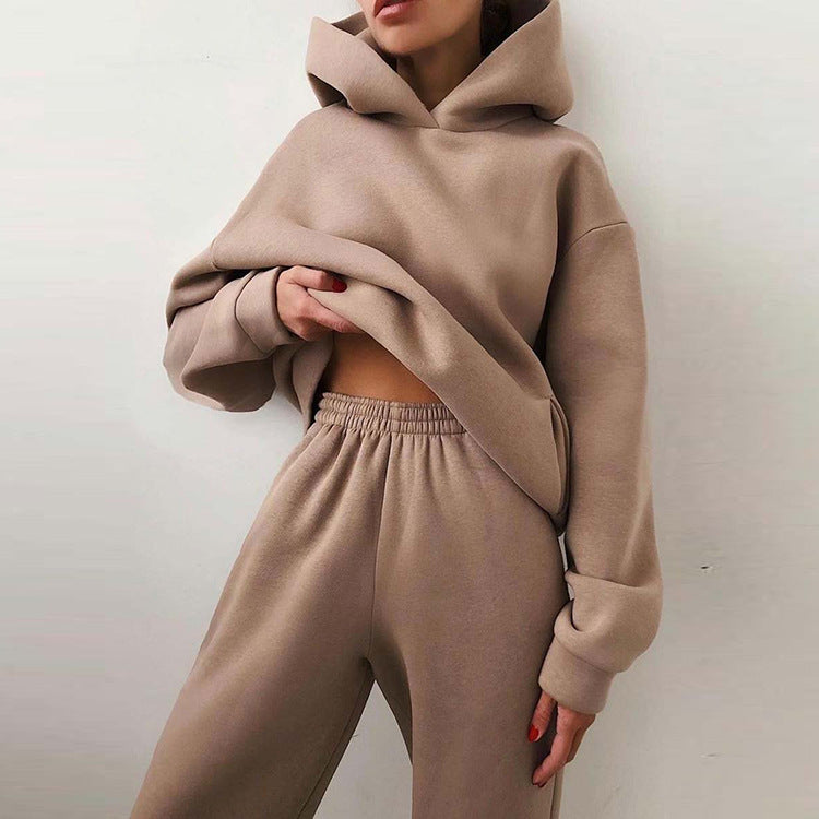 Ensemble de sweat à capuche surdimensionné et de pantalon de jogging pour femmes Chic & Stil