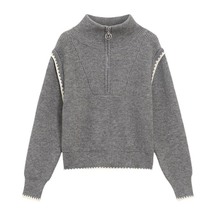 Women's sweater with high collar and oversized sleeves Lune London