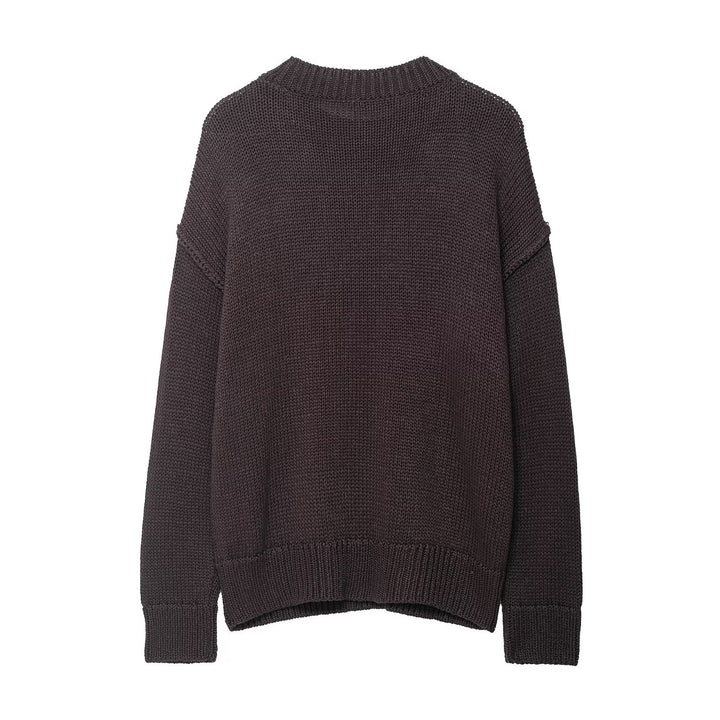 Comfortable knit sweater for women with round neck and relaxed fit Lune London