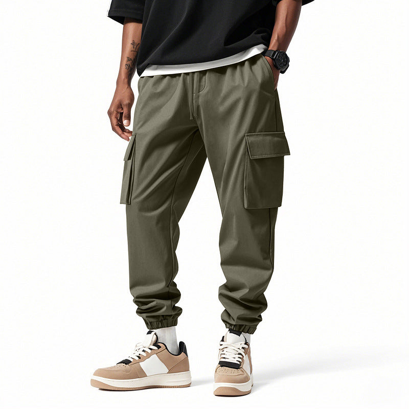 Men's cargo style leisure pants with elastic waist Lune London