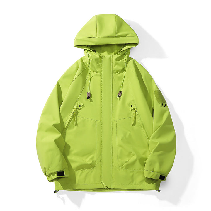 Technical outdoor jacket for women with adjustable hood design and practical pockets Amarae