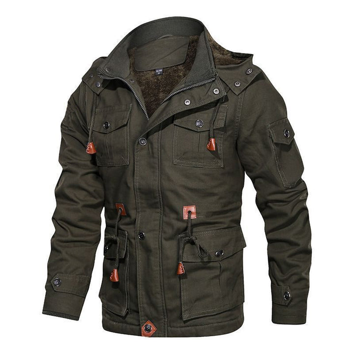 Robust utility jacket for men with warm fleece lining Lune London
