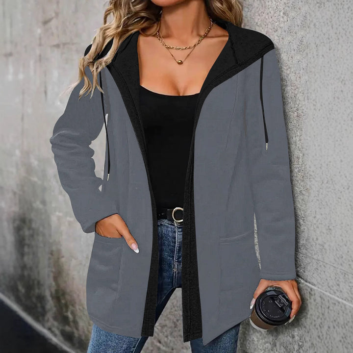 Casual hooded jacket for women with practical pockets and modern cut Lune London
