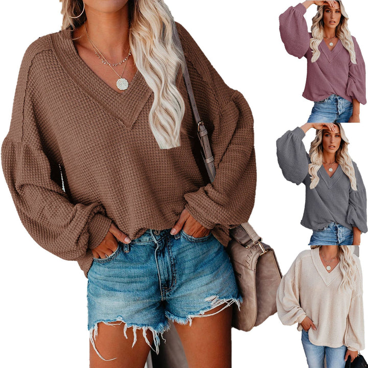 Women's blouse with textured structure and wide sleeves Lune London