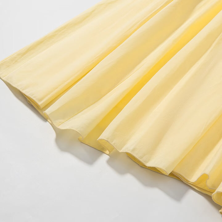Women's Flowing A-Line Maxi Skirt with Fine Pleats and High Waist Amarae
