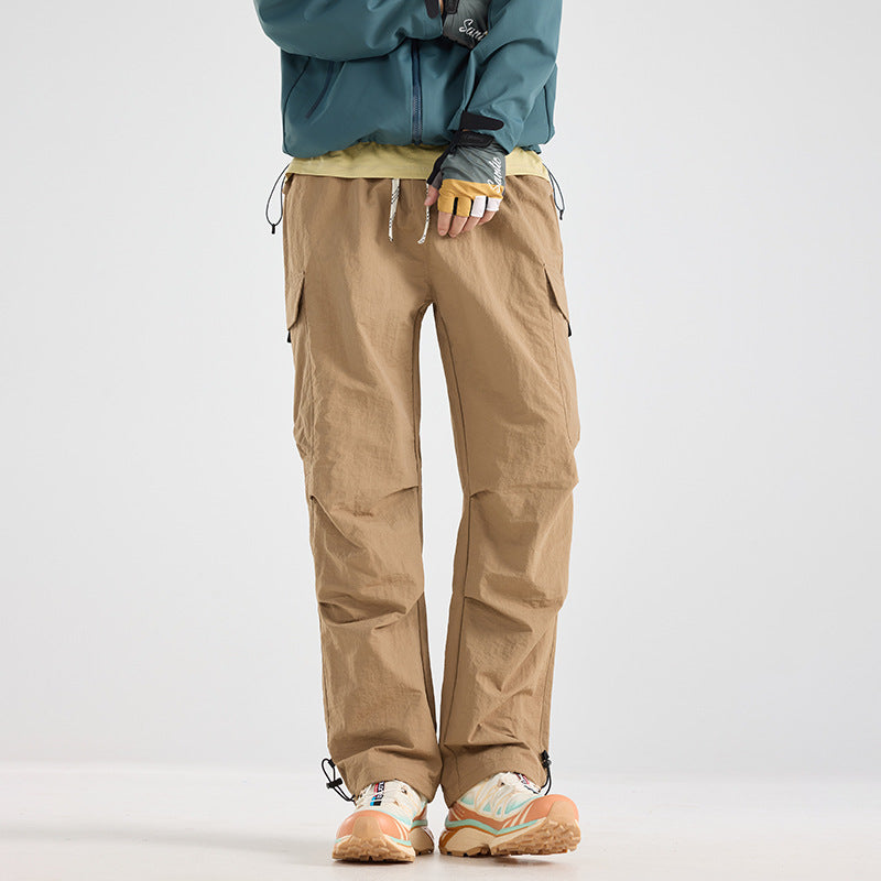 Men's Lightweight Technical Cargo Trekking Pants with Drawstring Waist and Adjustable Leg Openings Amarae