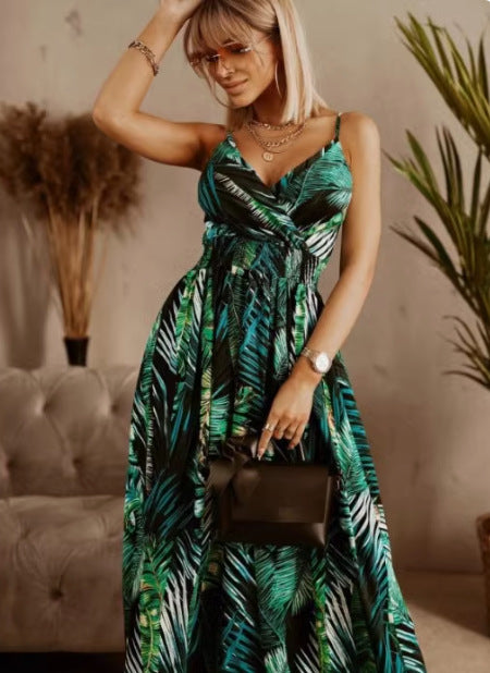 Lune London Women's Tropical Print Maxi Dress