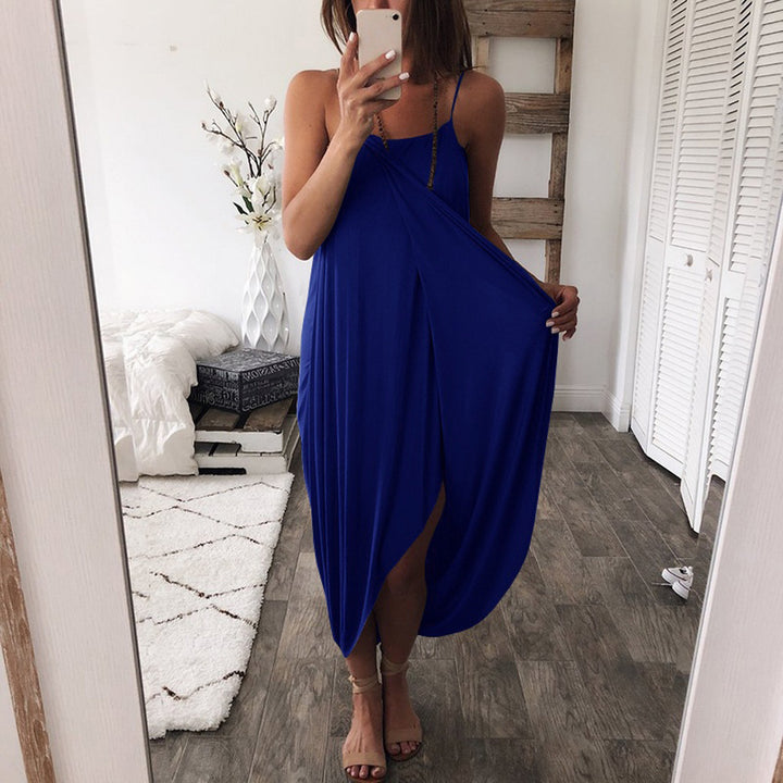 Lune London adjustable draped maxi dress for women