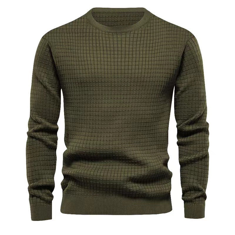 Trendy men's sweater with structured knit Lune London