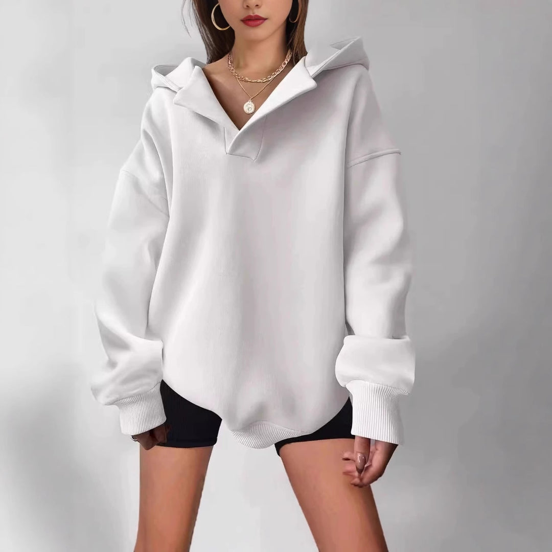 Women's Oversized Hoodie in Soft Fleece Material Amarae