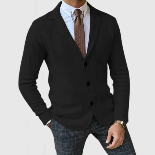 Knitted blazer for men with large pockets and modern cut Amarae