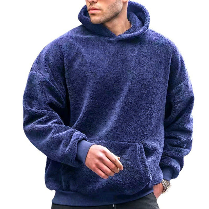 Men Comfortable Fleece Hoodie with Kangaroo Pocket Lune London