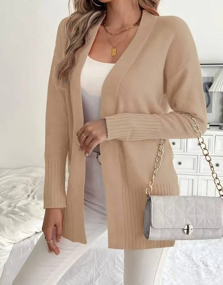 Trendy knit jacket for women with DM design and a high level of wearing comfort Lune London