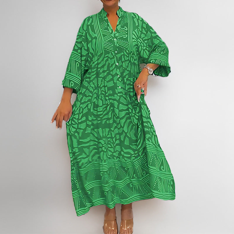 Robe Kaftan pour Femme avec Motif Tendance Chic & Stil
