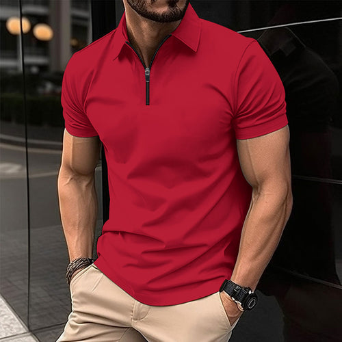 Men's Performance Zip-Up Polo Modern Amarae
