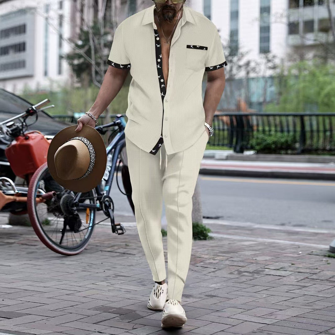 Fashionable casual jacket for men with creative collar and stylish pants Lune London