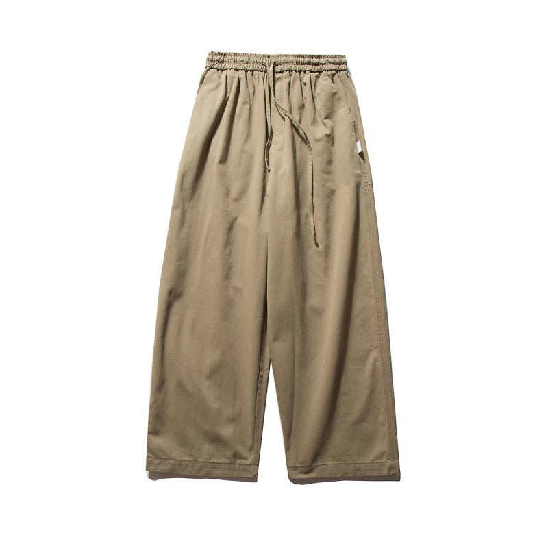 Unisex Wide Culotte Pants with Elastic Waistband and Drawstring Amarae