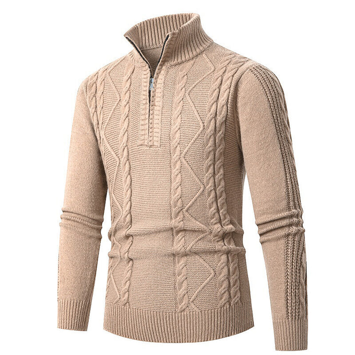 Knitted sweater for men with high collar Lune London