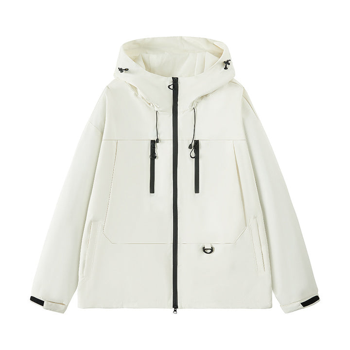 Men's water-repellent outdoor jacket with adjustable hood and multifunctional pockets Lune London