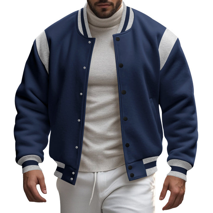 Casual college jacket for men with contrasting details Lune London