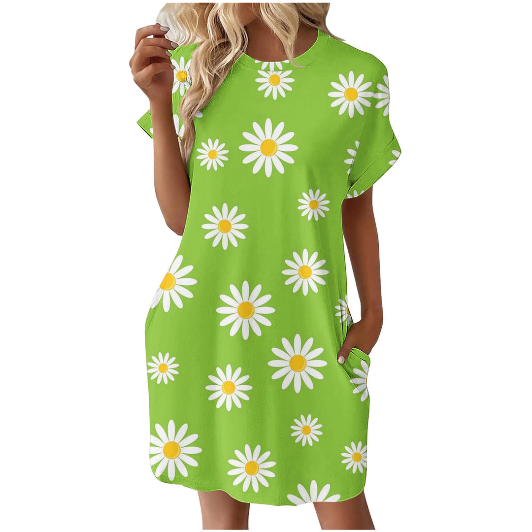 Chic Floral Print Shift Dress for Women
